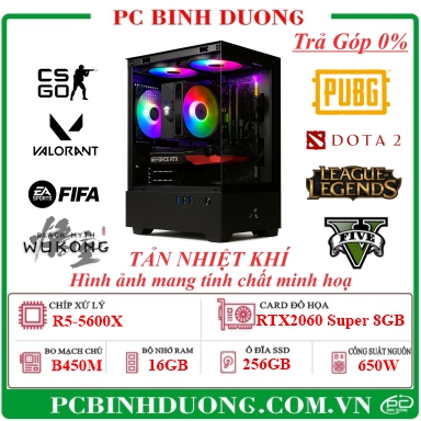 PC Logi B450M/R5-5600X/16GB/256GB/RTX2060 Super-8GB/650W
